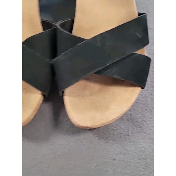 Bjorndal Darcy Black Leather Strappy Wedge Sandals 8M - Picture 9 of 9